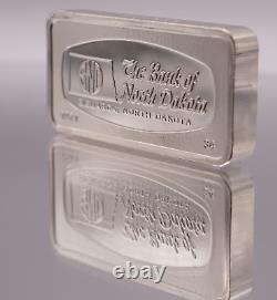 1971 Bank of Bismarck North Dakota Franklin Mint 2oz 925 Silver art bar C2922