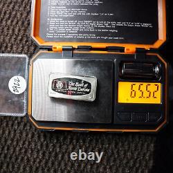 1971 Bank of Bismarck North Dakota Franklin Mint 2oz 925 Silver art bar C2922