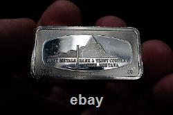 1971 Butte Montana First Metals Bank Franklin Mint 2oz 925 Silver art bar C1974