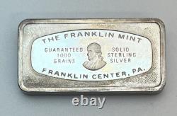 1971 Christmas Ingot Franklin Mint 1000 Grains 2.1 ozt. 925 Sterling Silver