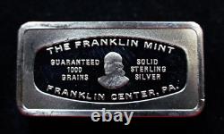 1971 FORT WAYNE NATIONAL BANK Indiana Franklin Mint 2oz Silver Art Bar C1435