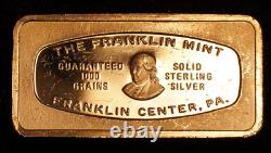 1971 First National Bank Boulder Colorado Franklin Mint 2oz 925 Silver bar C5393