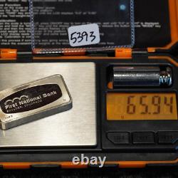1971 First National Bank Boulder Colorado Franklin Mint 2oz 925 Silver bar C5393