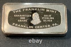 1971 Franklin Mint 1000 Grain Silver Bar Bankmarked First Metals Bank Montana