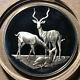 1971 Franklin Mint East African Impalas. 925 Silver Proof Medal