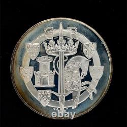 1971 Franklin Mint Edward II 1307-1327.925 Silver Proof Art Medal 45mm 38.8 Gr