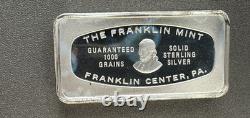 1971 Franklin Mint IDAHO BANK OF COMMERCE Rexburg STERLING SILVER Bar EST. 1916