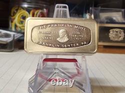 1971, Franklin Mint, Kanawha Valley Bank, WV. 925 Sterling Silver Ingot 2.3oz
