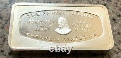 1971, Franklin Mint, New Jersey National Bank, 1000 Grains Solid Siver Bar #107