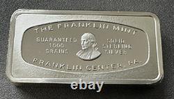 1971 Franklin Mint OLDEST BANK IN ARKANSAS Fayetteville STERLING SILVER Ingot 2