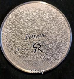 1971 Franklin Mint Pelicans #22 Roberts Birds 925 Silver art round