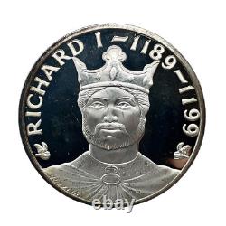 1971 Franklin Mint-Richard I 1889-1199.925 Silver Proof Art Medal 45mm 38.8 Gr