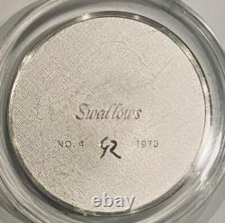 1971 Franklin Mint Robert Bird Swallows. 925 2 Oz Silver Proof Medal
