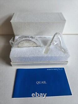 1971 Franklin Mint Roberts Birds. 925 2oz Silver Quail Medal Case Stand Box