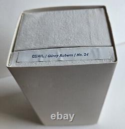 1971 Franklin Mint Roberts Birds. 925 2oz Silver Quail Medal Case Stand Box