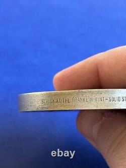 1971 Franklin Mint Sterling Silver Medal Dagoberto VASQUEZ 7 Troy Oz COA