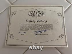1971 Franklin Mint Sterling Silver Medal Dagoberto VASQUEZ 7 Troy Oz COA