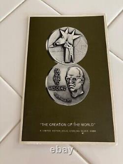1971 Franklin Mint Sterling Silver Medal Dagoberto VASQUEZ 7 Troy Oz COA