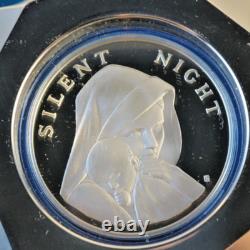 1971 Franklin Mint Sterling Silver Silent Night Christmas Ornament 1st Edition