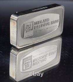 1971 Midland National Bank Billings Montana Franklin Mint 2oz Silver bar C4961