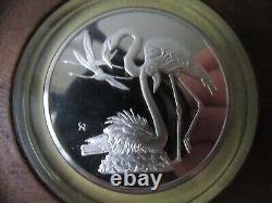 1971 Roberts Birds Greater Flamingo No. 6.925 Sterling Silver 2 oz. Coin Frame