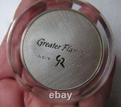 1971 Roberts Birds Greater Flamingo No. 6.925 Sterling Silver 2 oz. Coin Frame