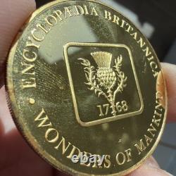 1971 The Alcazar Spain Franklin Mint Wonders of Mankind Silver & 24K EP Round