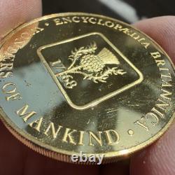 1971 The Alcazar Spain Franklin Mint Wonders of Mankind Silver & 24K EP Round