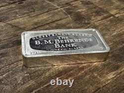 1971 Troy Oz B. M. Behrends Bank Juneau Alaska Franklin Mint Silver Art Bar
