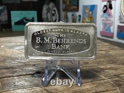 1971 Troy Oz B. M. Behrends Bank Juneau Alaska Franklin Mint Silver Art Bar