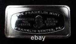 1971 Vintage First Nation Bank Laramie Wyoming Franklin Mint Silver Bar C1378