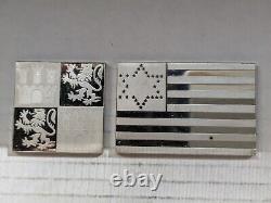 1972 1973 Franklin Mint 92.5% Silver Flag Art Bars Spain + 12th U. S. 123g