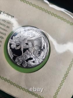 1972,73,74 St. Patrick's Day Proof. 999 Silver Medal & Cachet Franklin Mint