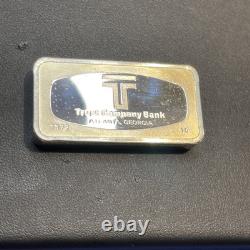 1972 Atlanta Georgia Trust Company Bank Franklin Mint 2 oz. 925 Silver Art Bar