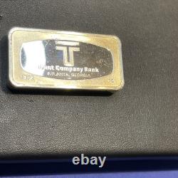 1972 Atlanta Georgia Trust Company Bank Franklin Mint 2 oz. 925 Silver Art Bar