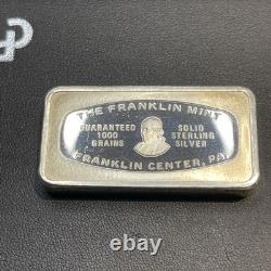 1972 Atlanta Georgia Trust Company Bank Franklin Mint 2 oz. 925 Silver Art Bar
