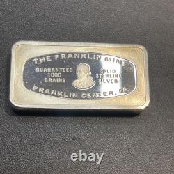1972 Atlanta Georgia Trust Company Bank Franklin Mint 2 oz. 925 Silver Art Bar
