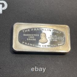 1972 Atlanta Georgia Trust Company Bank Franklin Mint 2 oz. 925 Silver Art Bar