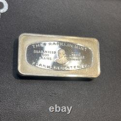 1972 Atlanta Georgia Trust Company Bank Franklin Mint 2 oz. 925 Silver Art Bar
