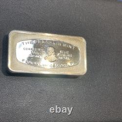 1972 Atlanta Georgia Trust Company Bank Franklin Mint 2 oz. 925 Silver Art Bar