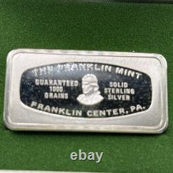 1972 Christmas Ingot Franklin Mint 1000 Grains. 925 Sterling Silver in Box