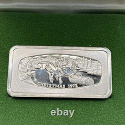 1972 Christmas Ingot Franklin Mint 1000 Grains. 925 Sterling Silver in Box