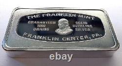 1972 FRANKLIN MINT Bancohio Columbus Ohio 2oz+ Sterling Silver Ingot-Bar