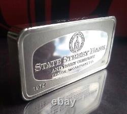 1972 FRANKLIN MINT State Street Bank Boston MA 2oz+ Sterling Silver Ingot Bar