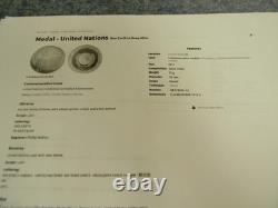 1972 First Day Covers from the United Nations With. 925 Silver Medals