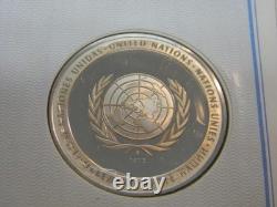 1972 First Day Covers from the United Nations With. 925 Silver Medals