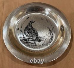 1972 Franklin Mint BOBWHITE. 925 Solid Sterling Silver Plate Serial # 9410