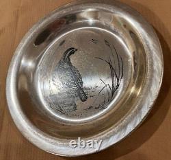 1972 Franklin Mint BOBWHITE. 925 Solid Sterling Silver Plate Serial # 9410