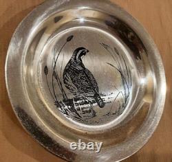 1972 Franklin Mint BOBWHITE. 925 Solid Sterling Silver Plate Serial # 9410