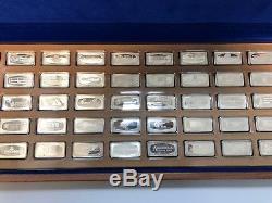 1972 Franklin Mint Bank 50 States Proof Set of Sterling Silver Ingots Free Ship
